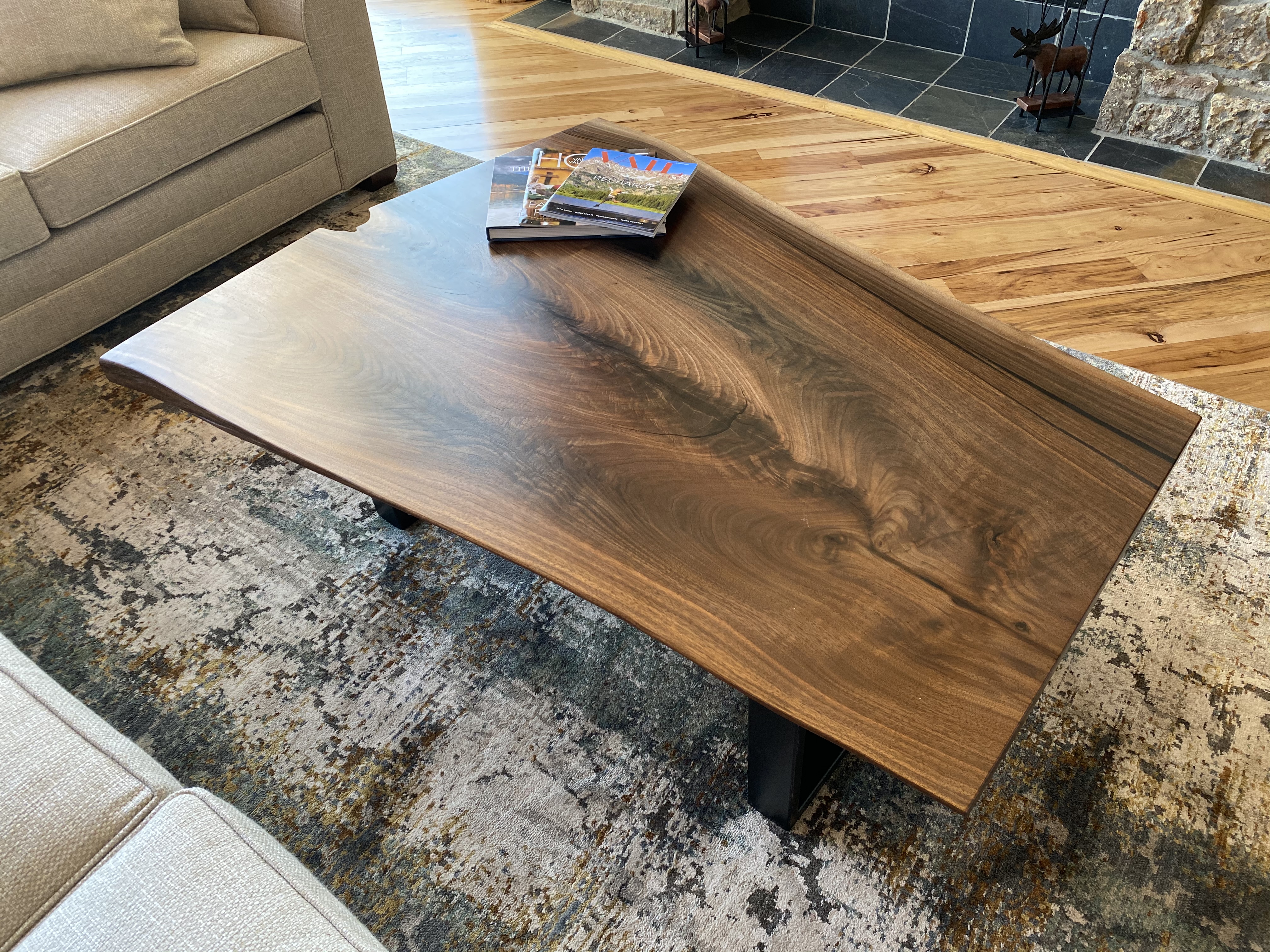 Massive Single Slab, Black Walnut, Coffee Table