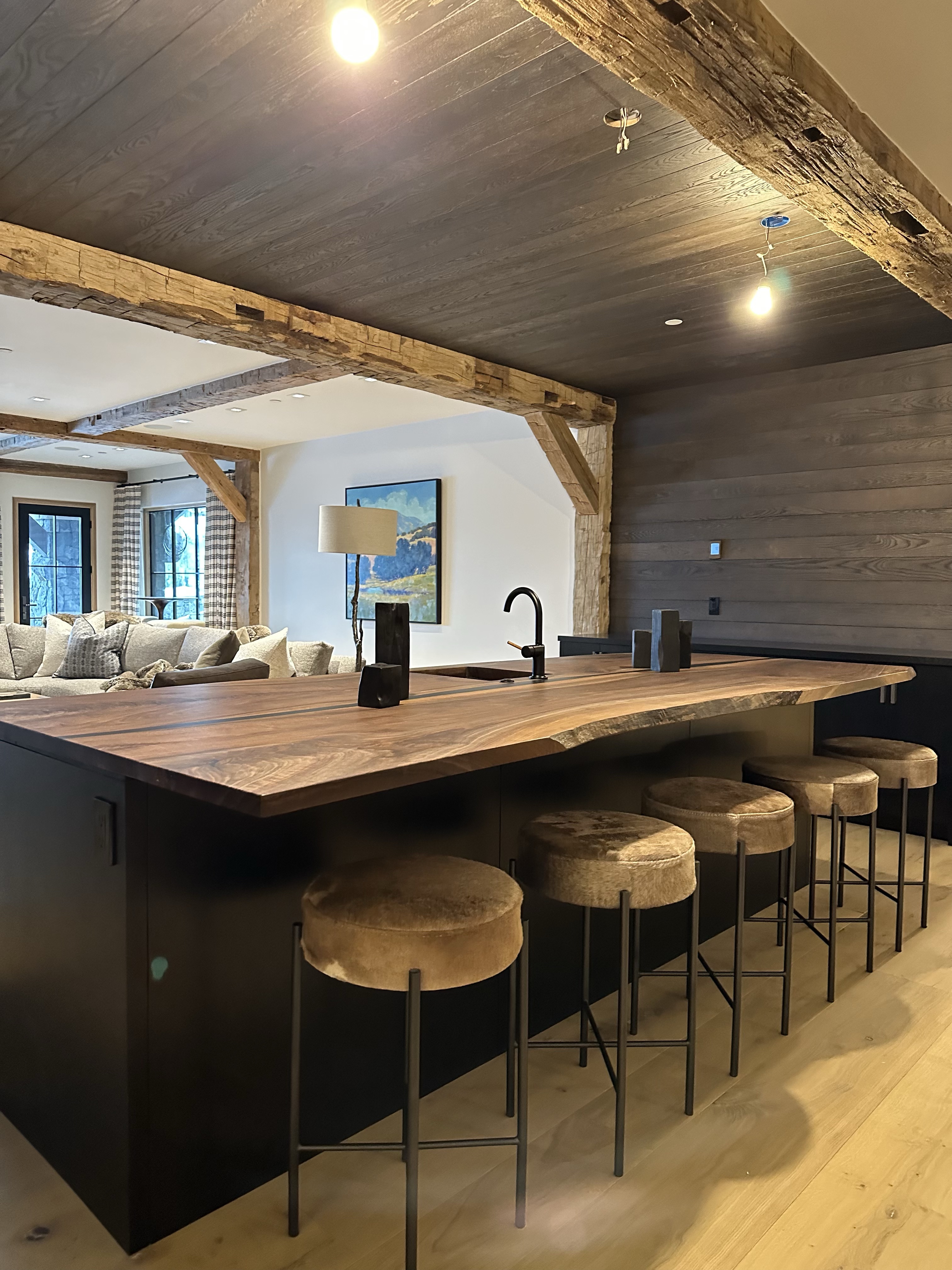 Custom Black Walnut Bartop!